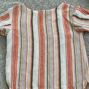 Target Women’s Cute Orange Yellow Stripe Top Blouse Size XS